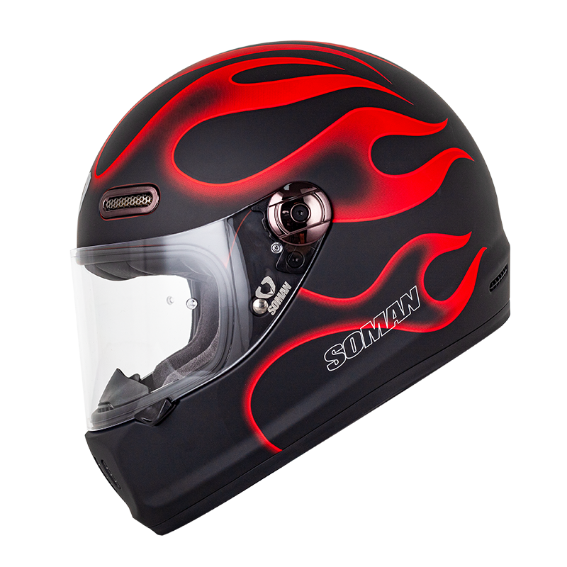 14 H9 matte black red flame — изображение 1